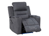 3+1 Electric Recliner Sofa Set in. Cinema Seat in Dark Grey Woven Fabric. 2 Piece Cinema Sofa with LED Cup Holders & Storage - Lawson