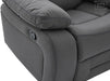 1+1 Set of Sofa Chairs. 2 Recliner Chairs in Grey Fabric - Foster