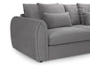 Large Corner Sofa in Grey Or Beige Fabric - Mirabel