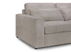 Left Hand Facing Corner Sofa in Grey, White Or Mocha Fabric -  Kiana