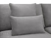 Left Hand Facing Corner Sofa in Beige Or Grey Fabric - Mirabel