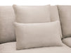 Large Corner Sofa in Grey Or Beige Fabric - Mirabel