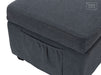 Dark Grey Fabric Storage Footstool - Ravenna