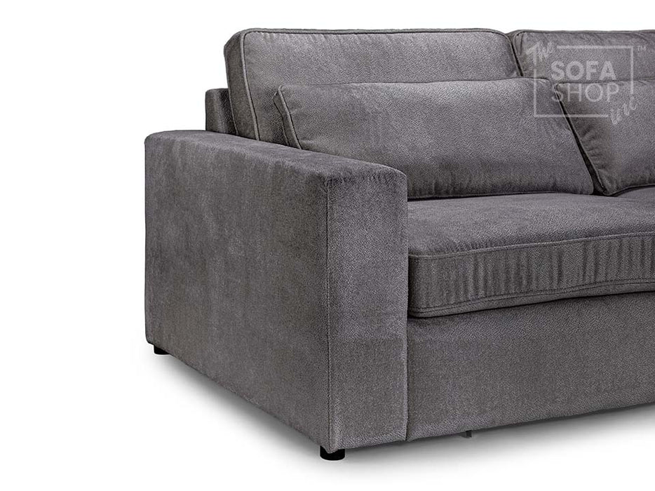 Modular Corner Sofa In Grey, White Or Mocha Fabric -  Kiana