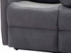 3+2 Recliner Sofa Set. 2 Piece Recliner Sofa Package Suite in Dark Grey Fabric with Drop-Down Table & Drink Holders - Parma - Sofa Sale