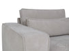 4 Seater Sofa and Chair in Beige Fabric - Matching Extra Wide Footstool - Vicenza