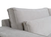 4 Seater Sofa and Chair in Beige Fabric - Matching Extra Wide Footstool - Vicenza