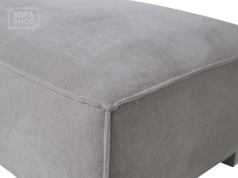 Beige Fabric Footstool - Vicenza