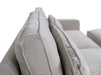 4 Seater Sofa and Chair in Beige Fabric - Matching Extra Wide Footstool - Vicenza