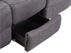 3 Seat Electric Recliner Home Cinema Theatre Sofa | Fabric Couch In Black + Cupholders + Table + Power Headrests + Speakers | Florence | The Sofa Shop