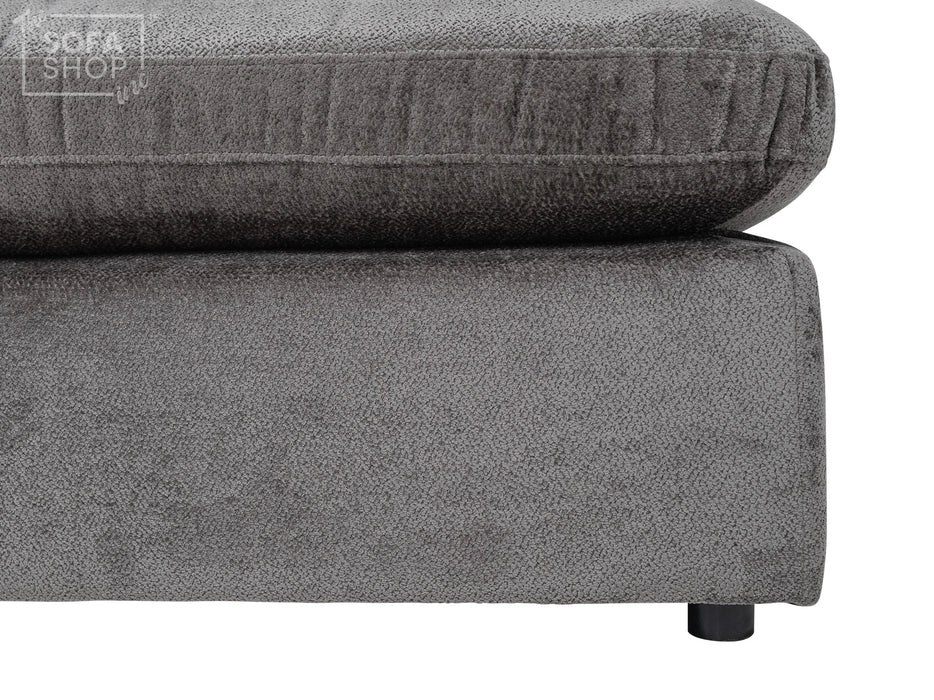 Grey Fabric Footstool For Sofa - Genova