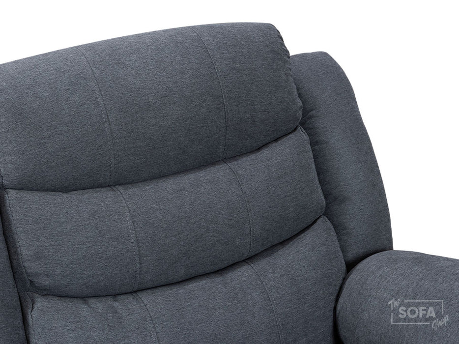 Electric Recliner Chair Riser with Dual Power Motors for Elderly in Dark grey Fabric - Sorrento