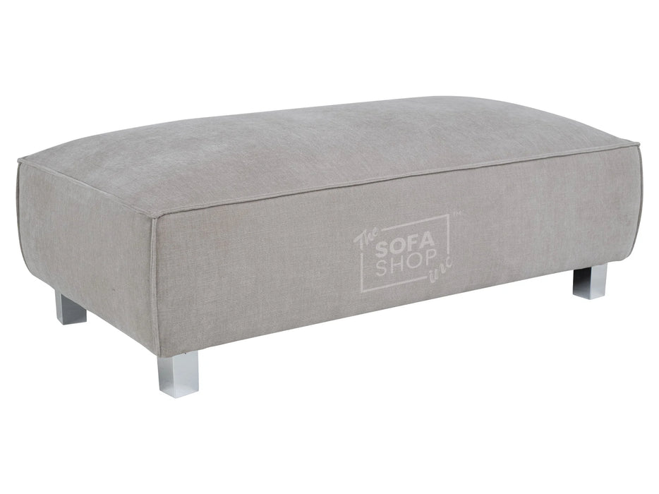 Beige Fabric Footstool - Vicenza