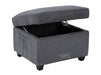 Storage Footstool In Grey Tweed - Ravenna