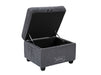 Storage Footstool In Grey Tweed - Ravenna