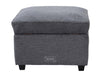 Storage Footstool In Grey Tweed - Ravenna