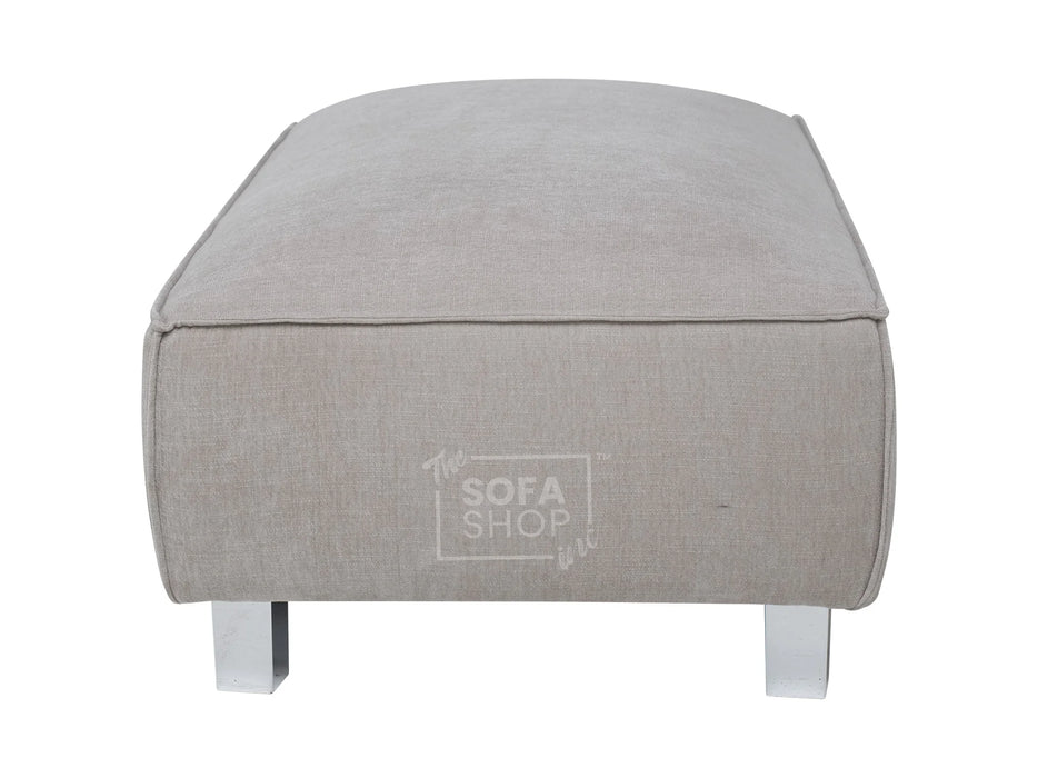 Beige Fabric Footstool - Vicenza