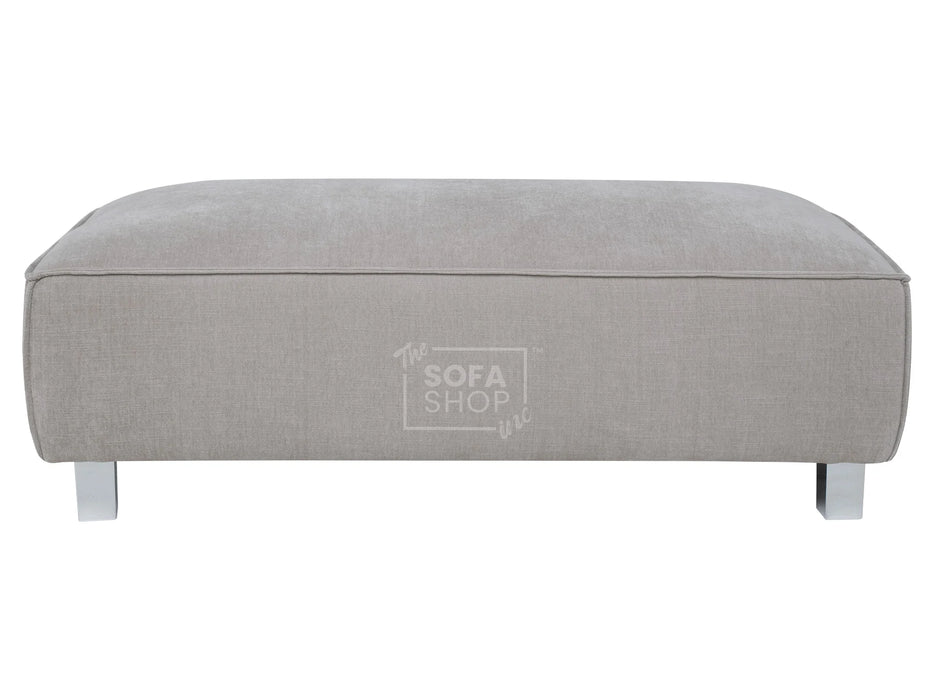 Beige Fabric Footstool - Vicenza