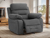 Electric Recliner Chair in Grey Velvet Fabric | Power Recliners & USB Ports | Foster | Sofa Sale