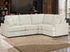 Large Corner Sofa in Beige Or Grey Fabric - Funk