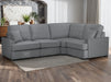 Large Corner Sofa in Beige Or Grey Fabric - Funk