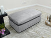 Beige Fabric Footstool For Sofa - Genova