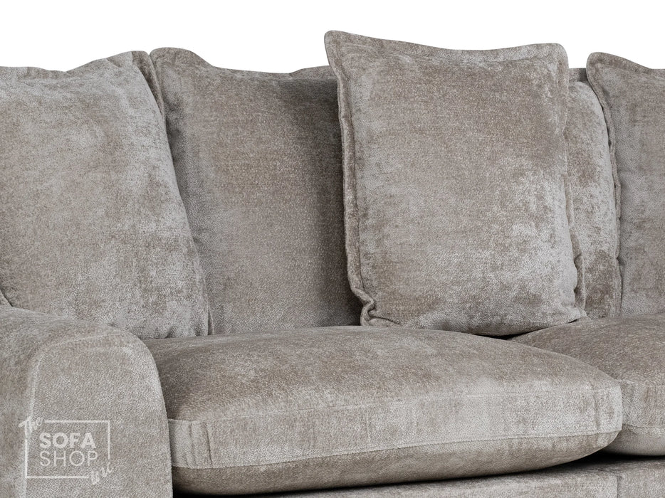 3 2 1 Fabric Sofa Set in Beige With Removable Cushions - Genova