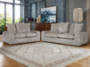 3 2 Fabric Sofa Set in Beige With Removable Cushions - Genova