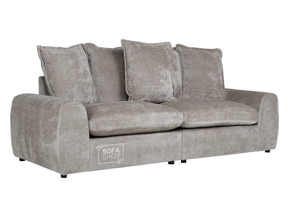 3 2 1 Fabric Sofa Set in Beige With Removable Cushions - Genova