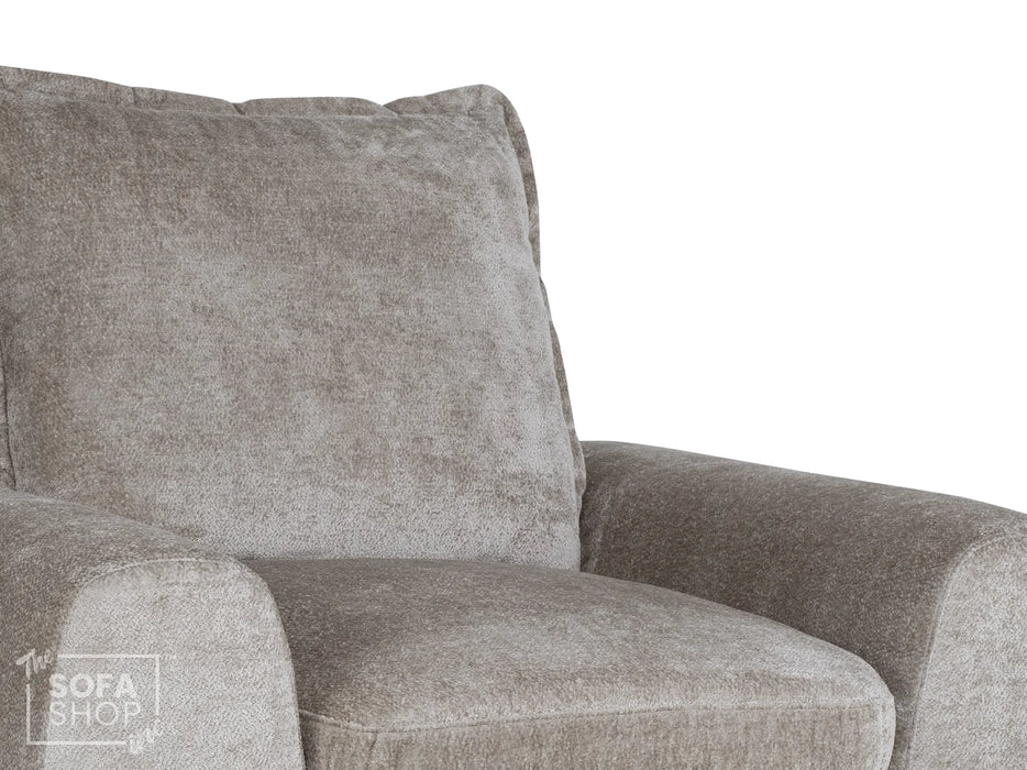 Beige Fabric Chair With Removable Cushions - Genova