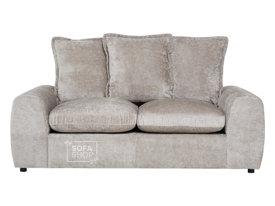 3 2 1 Fabric Sofa Set in Beige With Removable Cushions - Genova