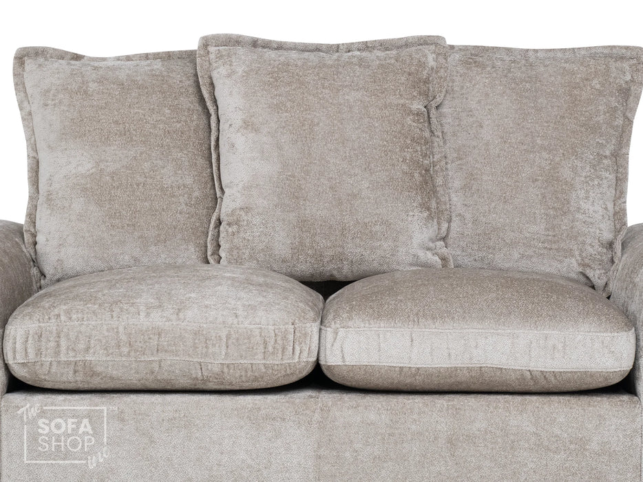 3 2 1 Fabric Sofa Set in Beige With Removable Cushions - Genova