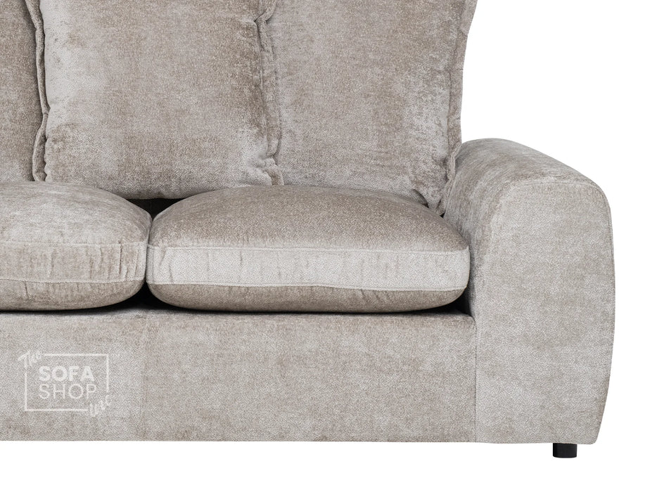 3 2 1 Fabric Sofa Set in Beige With Removable Cushions - Genova