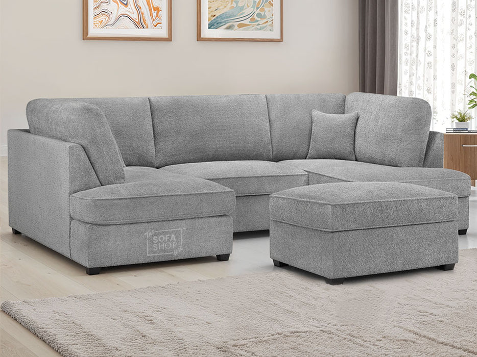 Fabric U Shaped Sofa In Plush, Classic Or Boucle - Carnaby