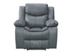 1+1 Set of Sofa Chairs. 2 Electric Recliner Chairs in Grey Leather - Highgate