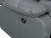 1+1 Set of Sofa Chairs. 2 Electric Recliner Chairs in Grey Leather - Highgate