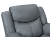 2 1 1 Electric Recliner Sofa Set inc. Chairs in Grey Leather with Console & Wireless Charger - 3 Piece Highgate Power Sofa Set