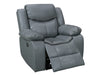 1+1 Set of Sofa Chairs. 2 Electric Recliner Chairs in Grey Leather - Highgate