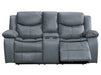 2+2 Electric Recliner Sofa Set - Grey Leather Sofa Package with  Console, Storage, Cup Holders & Wireless Charger - Highgate - Black Friday Sale