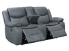 2+2 Electric Recliner Sofa Set - Grey Leather Sofa Package with  Console, Storage, Cup Holders & Wireless Charger - Highgate - Black Friday Sale