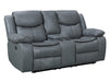 2+2 Electric Recliner Sofa Set - Grey Leather Sofa Package with  Console, Storage, Cup Holders & Wireless Charger - Highgate - Black Friday Sale