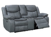 3 2 Electric Recliner Sofa Set. 2 Piece Recliner Sofa Package Suite in Grey Leather With USB Ports & Drink Holders & Storage Boxes- Highgate