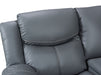 2 Seater Electric Recliner Sofa in Grey Leather with Console, Storage, Cup Holders & Wireless Charger - Highgate