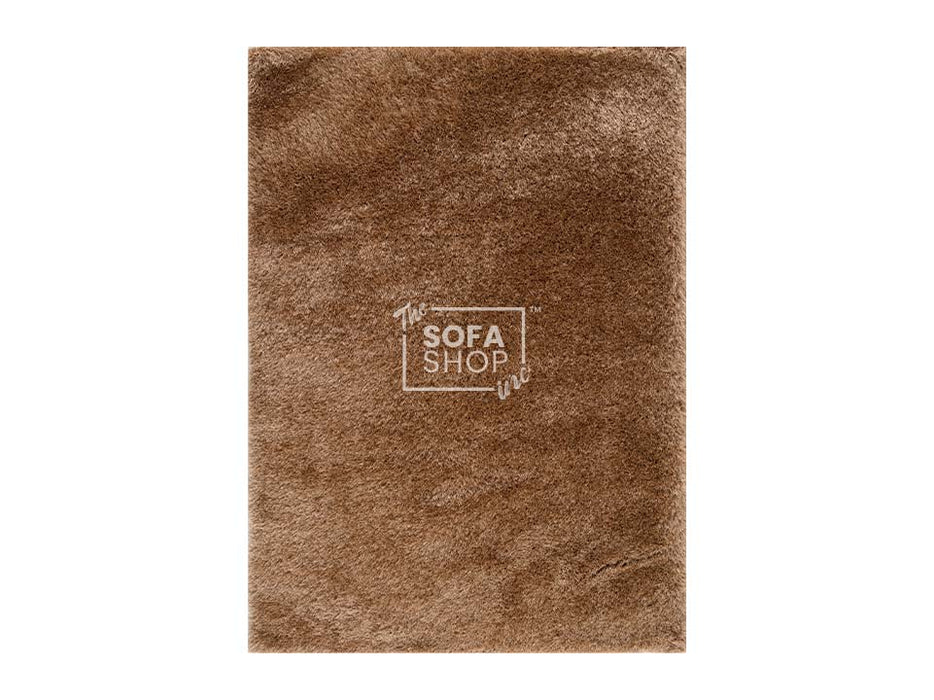 Brown Shaggy Rug in Small, Medium & Large Sizes - Fluffy Living Room Rugs - Jumilla