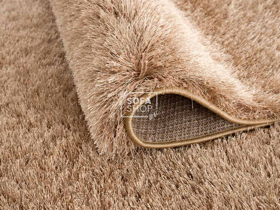 Brown Shaggy Rug in Small, Medium & Large Sizes - Fluffy Living Room Rugs - Jumilla