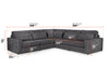 Modular Corner Sofa In Grey, White Or Mocha Fabric -  Kiana