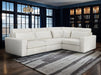 Right Hand Facing Corner Sofa in Mocha, White Or Grey Fabric - Kiana