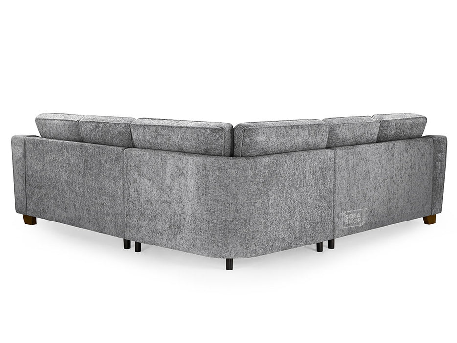 Large Corner Sofa In Beige Or Grey Fabric - Nebraska