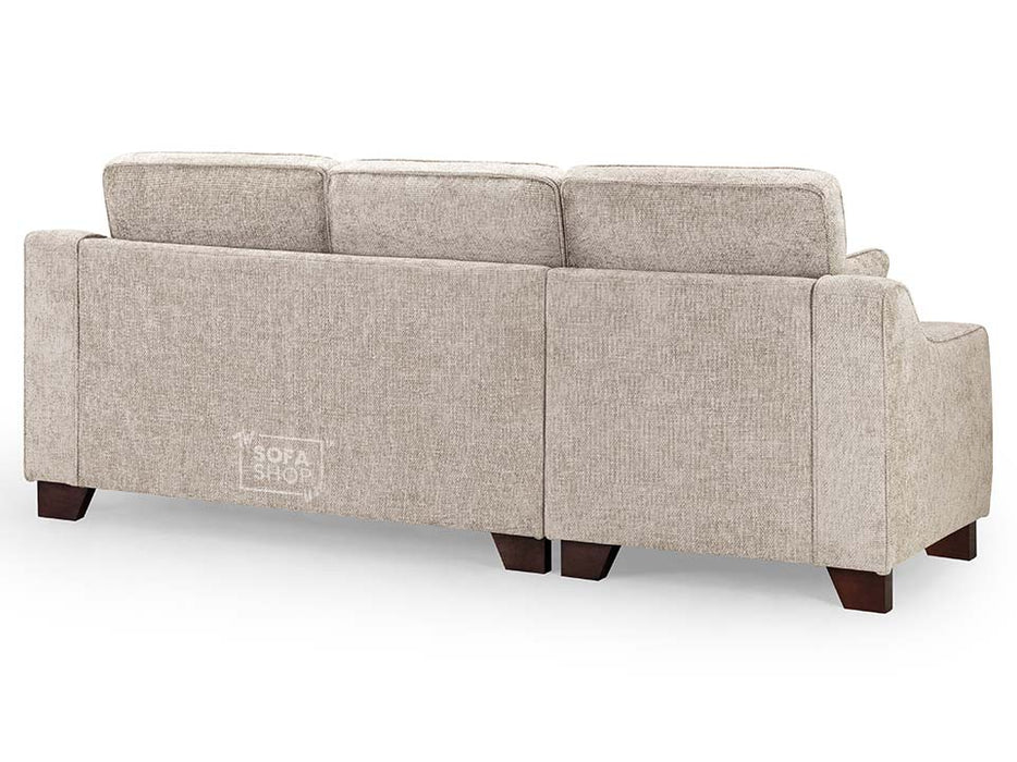 Left Hand Corner Sofa in Grey Or Beige Fabric - Nebraska