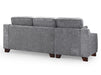 Left Hand Corner Sofa in Grey Or Beige Fabric - Nebraska